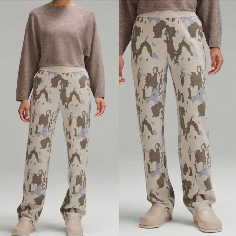 Lululemon Lab Merino Wool Knit Slouch Pant Multi Size M NWT
